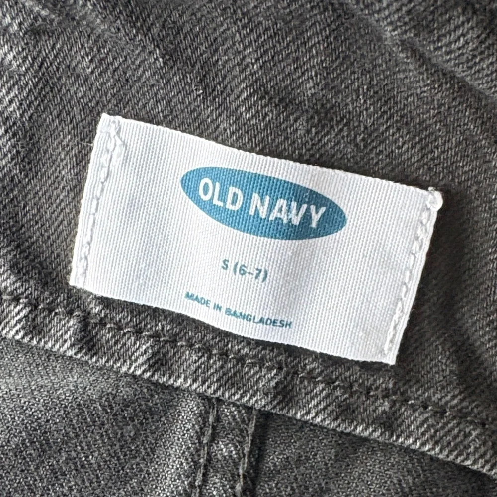 Old Navy Girls Black Denim Overalls S(6/7)